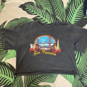 john galt san francisco oversized crop top